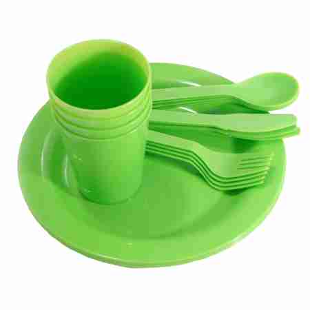 фото 1  Набір посуду Rockland Piknik Plus Green