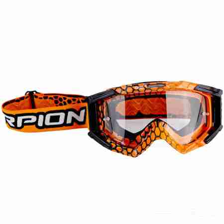 фото 1 Кроссовые маски и очки Мотоочки Scorpion E16 Neon Orange-Black