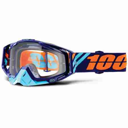 фото 1 Кроссовые маски и очки Мотоочки 100% Racecraft Goggle Calculus Navy - Clear Lens