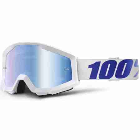 фото 1 Кроссовые маски и очки Мотоочки 100% Strata Goggle Equinox - Mirror Blue Lens