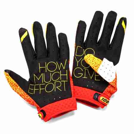 фото 2 Мотоперчатки Мотоперчатки 100% Ridefit Glove Red-Yellow M