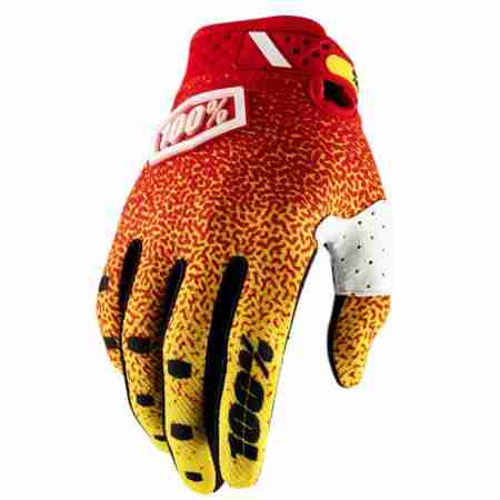 фото 1 Мотоперчатки Мотоперчатки 100% Ridefit Glove Red-Yellow M