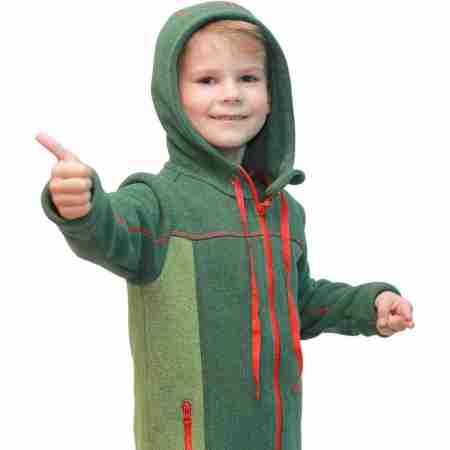 фото 3  Флісова кофта дитяча Turbat Snigur Green-Red 104