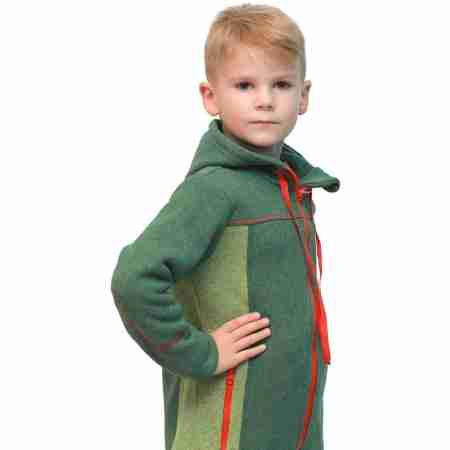 фото 1 Светри, фліс і футболки Флісова кофта дитяча Turbat Snigur Green-Red 152