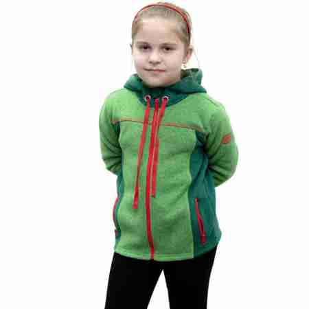 фото 2 Светри, фліс і футболки Флісова кофта дитяча Turbat Synychka Green-Red 128