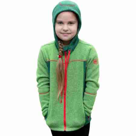 фото 4 Светри, фліс і футболки Флісова кофта дитяча Turbat Synychka Green-Red 128