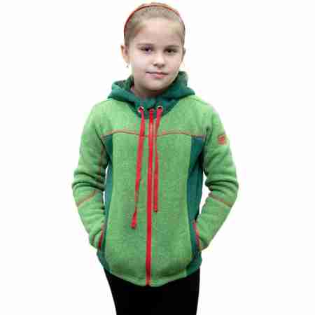 фото 7 Светри, фліс і футболки Флісова кофта дитяча Turbat Synychka Green-Red 128