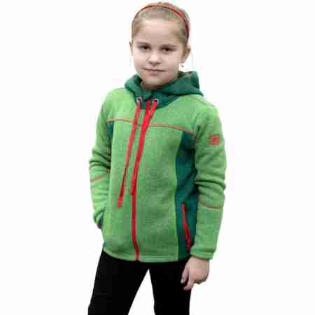 фото 1 Светри, фліс і футболки Флісова кофта дитяча Turbat Synychka Green-Red 140