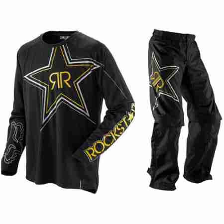 фото 1 Кроссовая одежда Комплект джерси FOX NOMAD Rockstar Black L и штаны FOX NOMAD ROCKSTAR BLACK 32