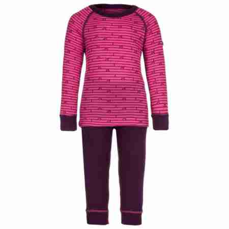 фото 1 Термобелье Термокомплект детский Odlo Set Shirt L/S Pants Long Warm Kids Plum Purple 104 (2014)