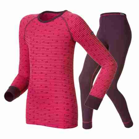 фото 2 Термобелье Термокомплект детский Odlo Set Shirt L/S Pants Long Warm Kids Plum Purple 104 (2014)