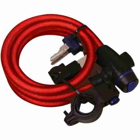 фото 1 Мотозамки Трос протиугінний Oxford Cable Lock Red 12mm x 1800mm