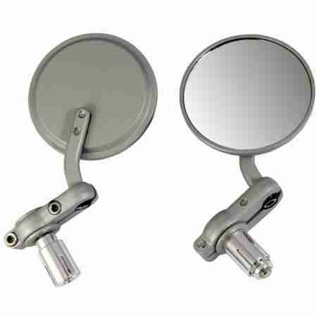 фото 1 Мотозеркала Зеркала с креплением на ручки Oxford Bar End Mirrors Silver