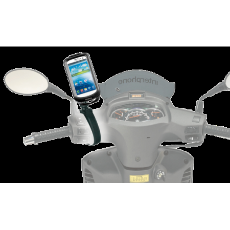 фото 6 Держатель телефона, планшета на мотоцикл Футляр Interphone для GalaxyS3 с креплением для нетрубчатых рулей