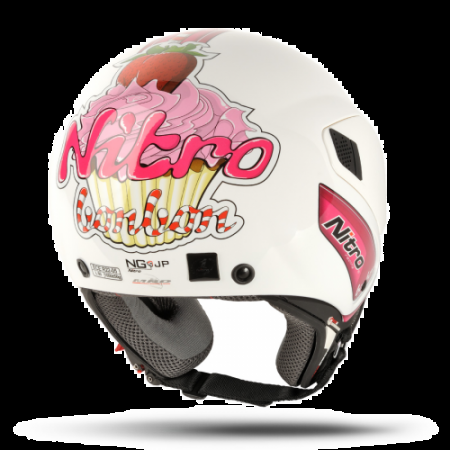 фото 3 Мотошлемы Мотошлем Nitro NGJP Bon Bon White-Pink L