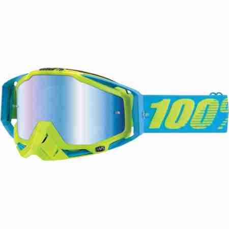 фото 1 Кросові маски і окуляри Мотоокуляри 100% Racecraft Barbados - Mirror Blue Lens