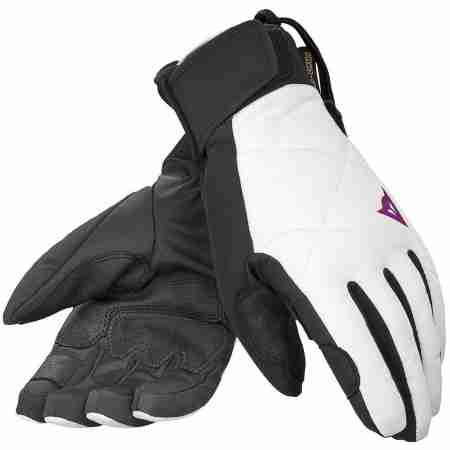 фото 1 Горнолыжные перчатки Горнолыжные перчатки женские Dainese Natalie 13 D-Dry White-Black-Purple M