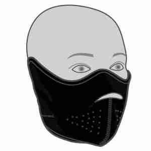 Маска ветрозащитная Fischer Face Mask Turku Windblock Black (15-16)