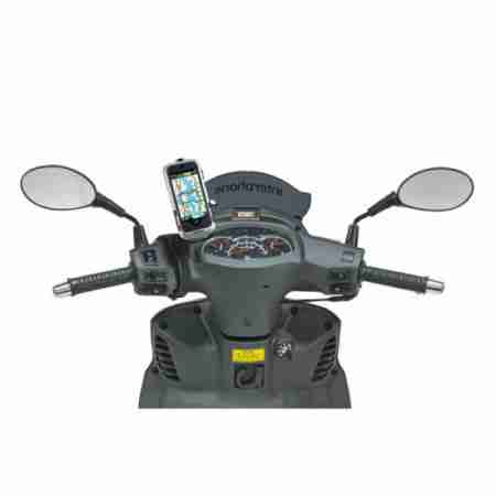 фото 3 Держатель телефона, планшета на мотоцикл Футляр Interphone для IPhone5 с креплением для нетрубчатых рулей Silver