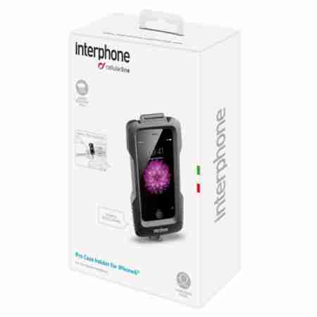 фото 3 Тримач телефону, планшета на мотоцикл Футляр Interphone для IPhone6 з кріпленням на нетрубчасте кермо Black