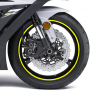 фото 1 Наклейки на мотоцикл-скутер Наклейка на обід колеса Print Fluorescent Yellow