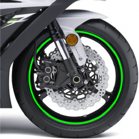 фото 1 Наклейки на мотоцикл-скутер Наклейка на обод колеса Print Fluorescent Green
