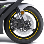 фото 1 Наклейки на мотоцикл-скутер Наклейка на обід колеса Print Riflettent Yellow