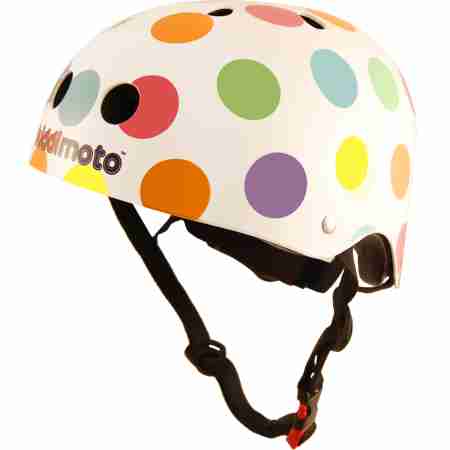 фото 1  Велошлем детский Kiddi Moto White-Colored polka-dot S