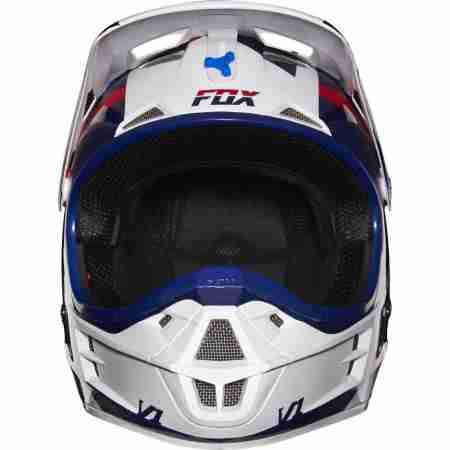 фото 3 Мотошоломи Мотошолом Fox V1 Mako Helmet Ece White-Blue XL