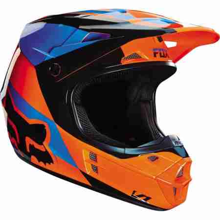 фото 2 Мотошлемы Мотошлем Fox V1 Mako Helmet Ece Orange XXL