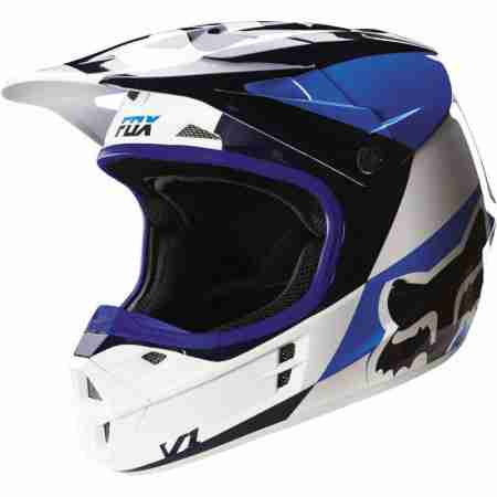 фото 1 Мотошоломи Мотошолом Fox V1 Mako Helmet Ece White XL