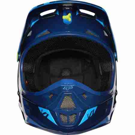 фото 3 Мотошоломи Мотошолом Fox V1 Mako Helmet Ece Blue-Yellow XXL