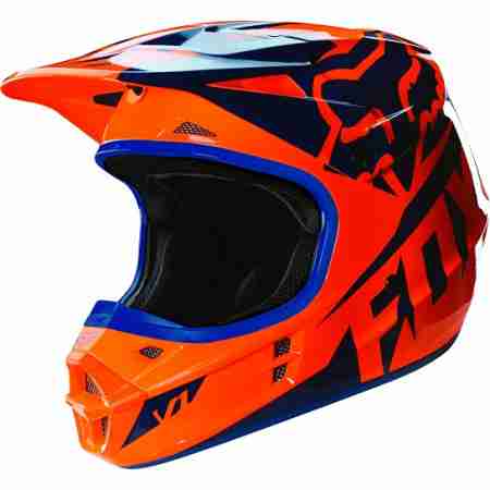 фото 1 Мотошлемы Мотошлем Fox V1 Mako Helmet Ece Orange-Blue XL