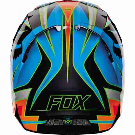 фото 4 Мотошлемы Мотошлем Fox V4 Race Helmet Ece Blue-Yellow M