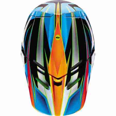фото 5 Мотошлемы Мотошлем Fox V4 Race Helmet Ece Blue-Yellow M