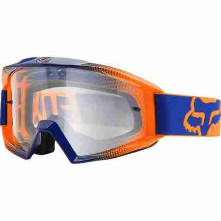 фото 2 Кроссовые маски и очки Мотоочки Fox Main Race 2 Orange-Blue - Clear