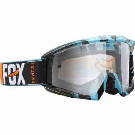 фото 2 Кросові маски і окуляри Мотоокуляри Fox Main Vicious Aqua-Black-Orange - Clear