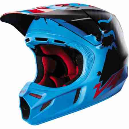 фото 1 Мотошоломи Мотошолом Fox V4 Libra Helmet Ece Blue-Red-Black S