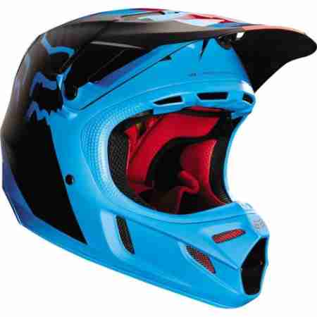 фото 2 Мотошоломи Мотошолом Fox V4 Libra Helmet Ece Blue-Red-Black S