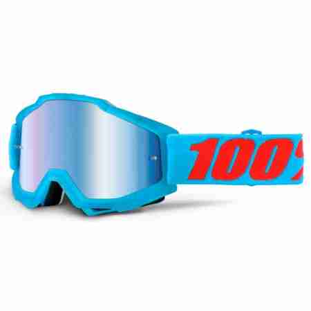 фото 1 Кроссовые маски и очки Мотоочки 100% Accuri Acidulous Cyan - Mirror Blue Lens