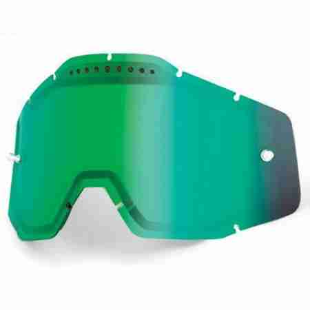 фото 1 Лінзи для кросових масок Лінза 100% Racecraft/Accuri/Strata Vented Dual Pane Lens Anti-Fog - Green Mirror