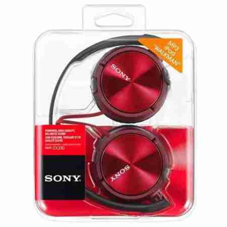 фото 3  Наушники проводные закрытые Sony MDR-ZX310/R Red