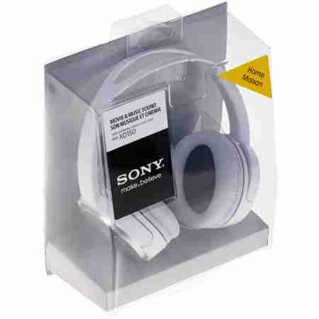 фото 4  Наушники проводные закрытые Sony MDR-XD150/W White