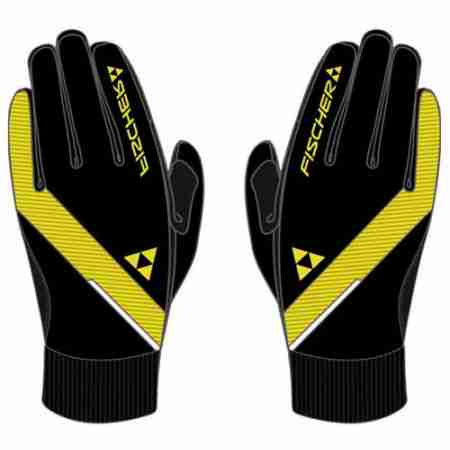фото 1 Горнолыжные перчатки Горнолыжные перчатки Fischer XC Polar Black-Yellow 7