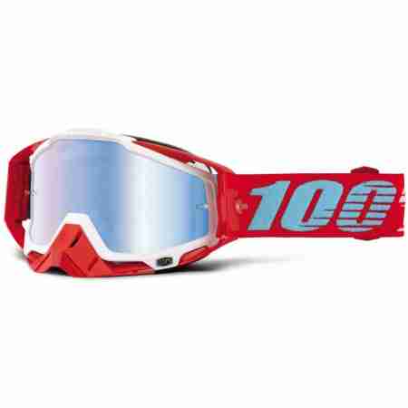 фото 1 Кроссовые маски и очки Мотоочки 100% Racecraft Goggle Kepler - Mirror Blue Lens