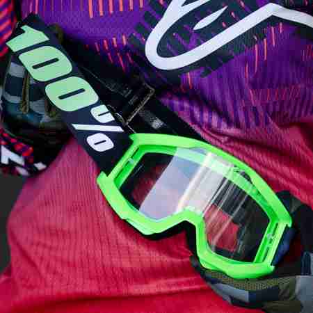 фото 3 Кроссовые маски и очки Мотоочки 100% Strata Moto Goggle Arkon - Clear Lens