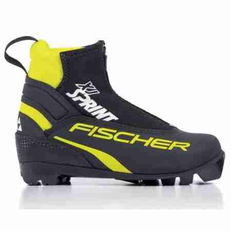 фото 1 Черевики для бігових лиж Черевики для бігових лиж дитячі Fischer JR Sprint Black-Yellow 32