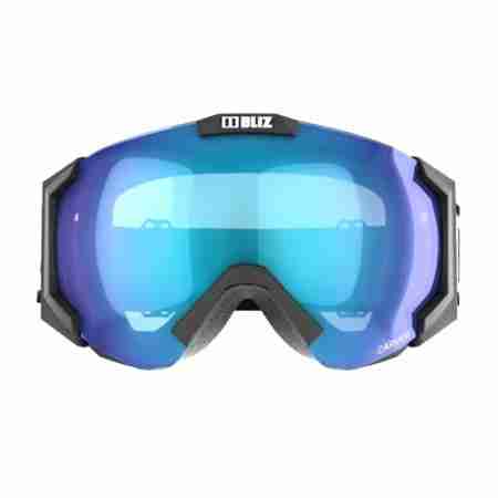 фото 4 Гірськолижні і сноубордические маски Гірськолижна маска Bliz Carver SmallFace 11 Matt Black-Light Orange W Blue Multi