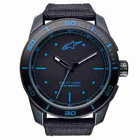 фото 3 Красиві дрібниці (подарунки мотоциклісту) Годинник Alpinestars Tech Watch 3H Black-Blue