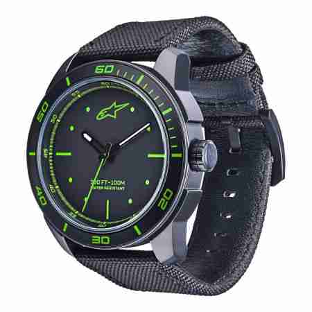 фото 1 Красивые мелочи (подарки мотоциклисту) Часы Alpinestars Tech Watch 3H Black-Green